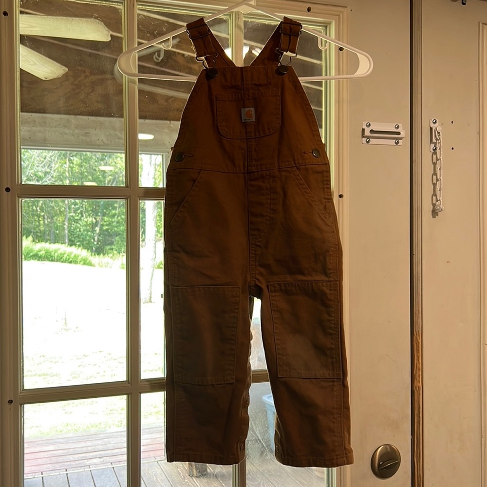 Kids Carhartt Bibs - 24 Months - Brown